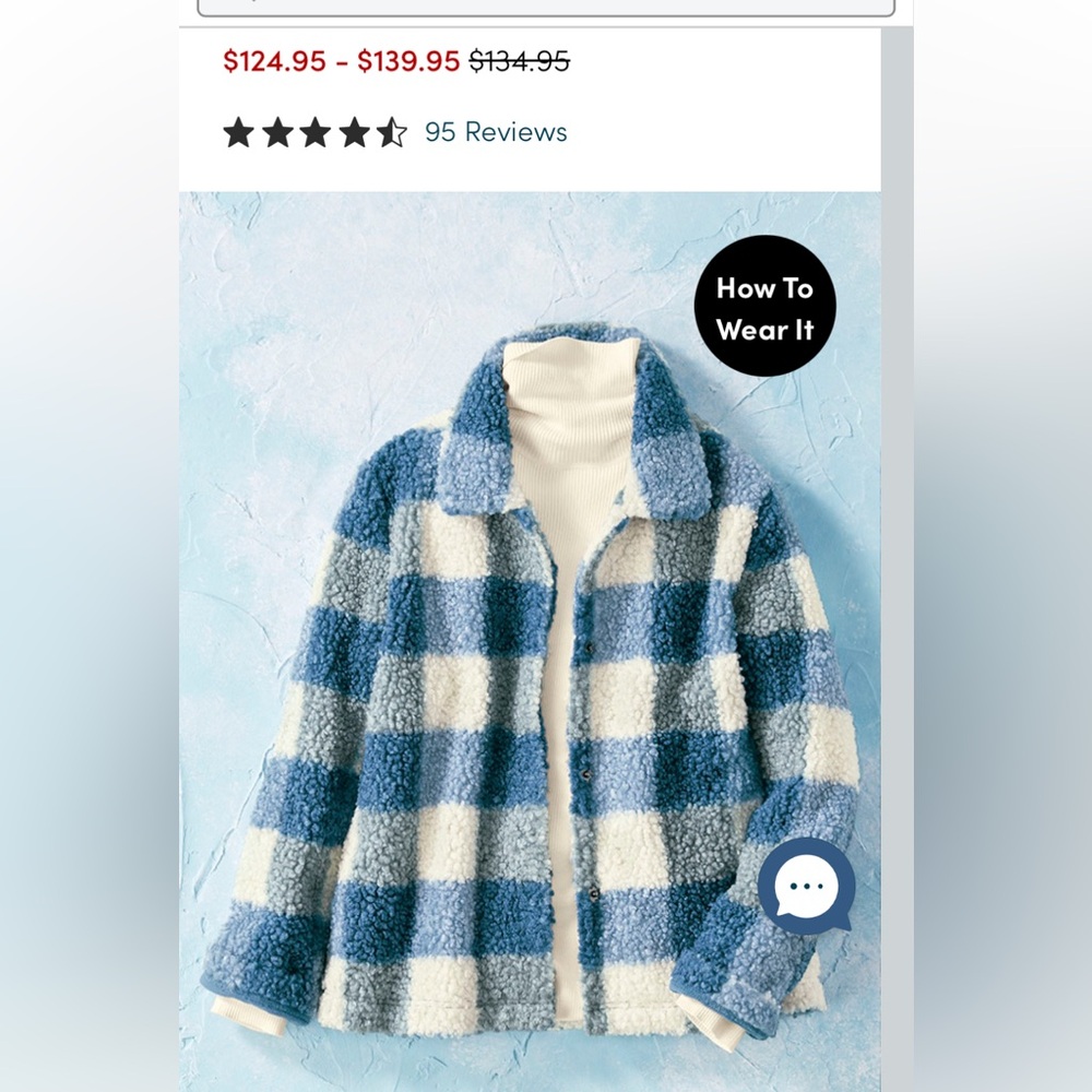 Coldwater Creek Boucle Fleece Jacket